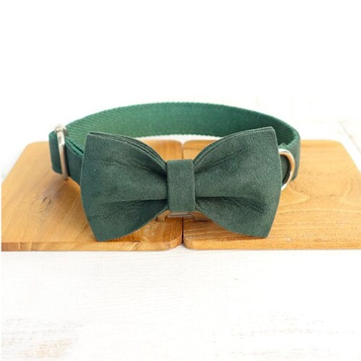 MUTTCO Pet Collar & Bow Traction Set — Adjustable, Stylish & Comfortable for Dogs & Cats