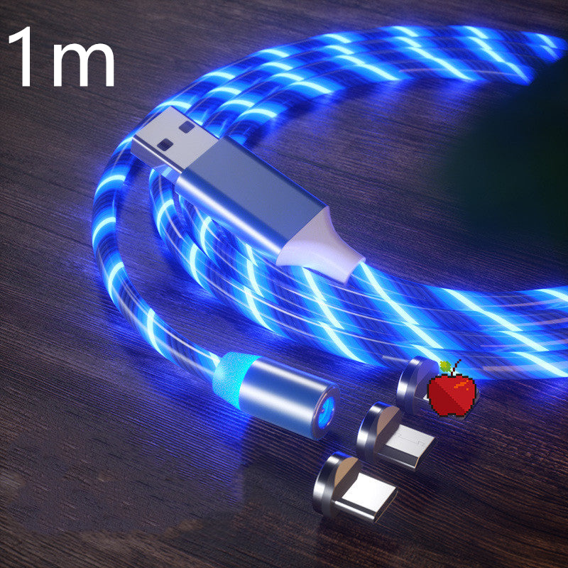 Magnetic LED Charging Cable — iPhone, Micro USB, Type-C & 3-in-1