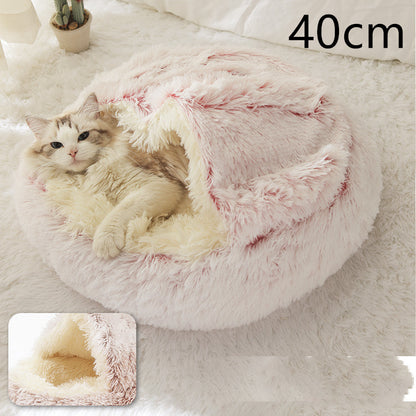 Round Plush Pet Bed