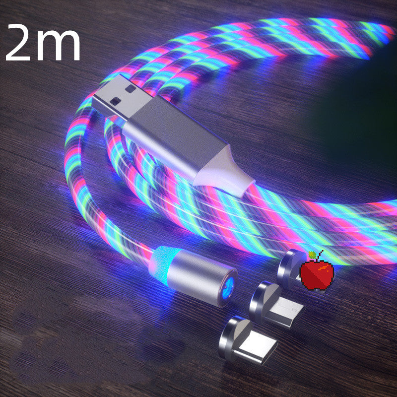 Magnetic LED Charging Cable — iPhone, Micro USB, Type-C & 3-in-1