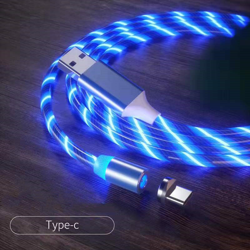 Magnetic LED Charging Cable — iPhone, Micro USB, Type-C & 3-in-1