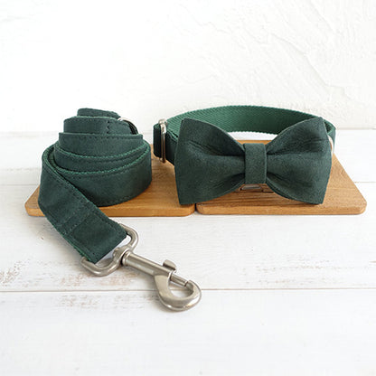 MUTTCO Pet Collar & Bow Traction Set — Adjustable, Stylish & Comfortable for Dogs & Cats
