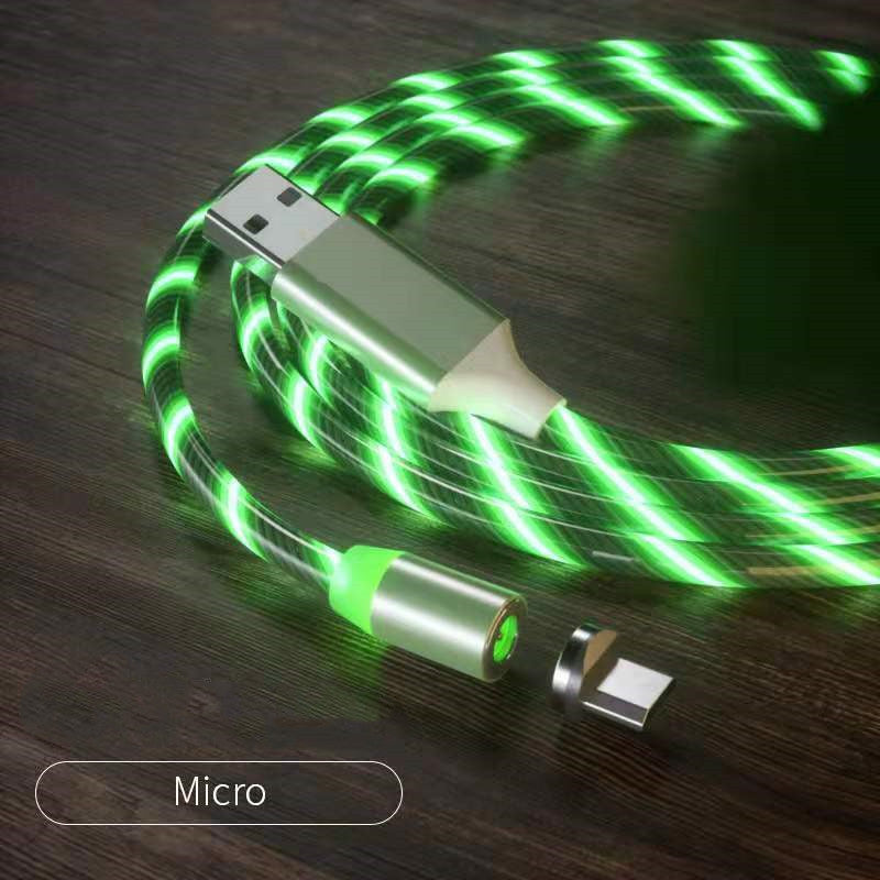 Magnetic LED Charging Cable — iPhone, Micro USB, Type-C & 3-in-1