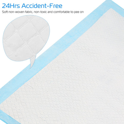 Dog Training Pads — 50 Pcs Puppy Pee Pads & Cat Wee Mats (24" x 18")