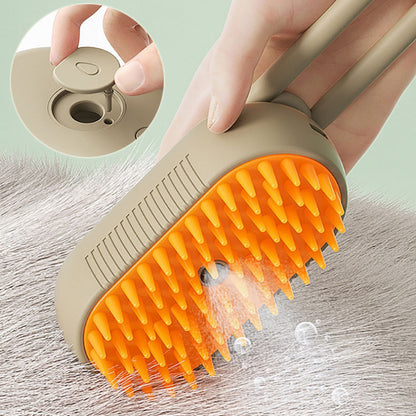 SteamGroom Pro™ — 3-in-1 Electric Steam Pet Brush