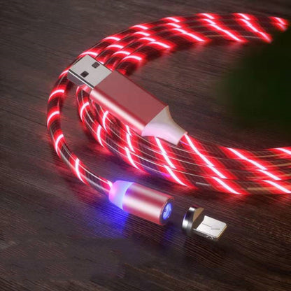 Magnetic LED Charging Cable — iPhone, Micro USB, Type-C & 3-in-1