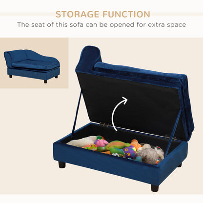 Pet Sofa Bed Couch with Storage, Pet Sofa for Cats and Small Dogs