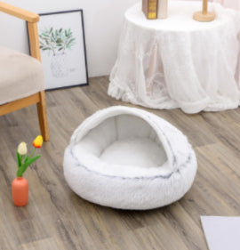 Round Plush Pet Bed