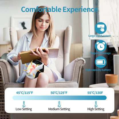 Electric Knee Massager — Infrared Heat, Vibration & Laser Pain Relief Device