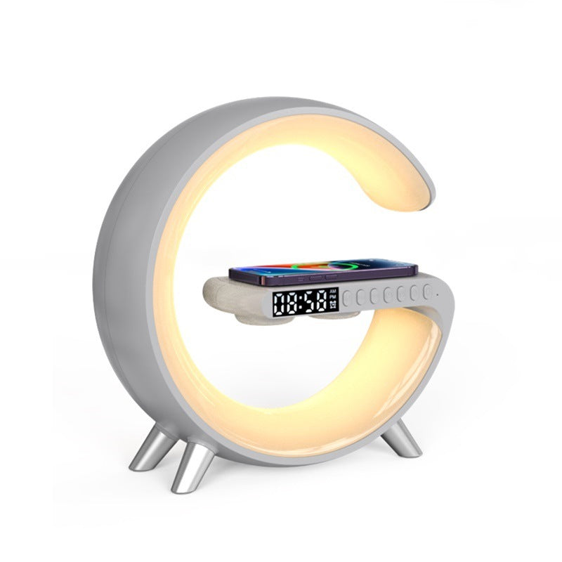 G-Shaped Smart LED Lamp — Bluetooth Speaker, Wireless Charger & Atmosphere Light