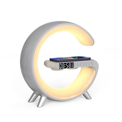 G-Shaped Smart LED Lamp — Bluetooth Speaker, Wireless Charger & Atmosphere Light