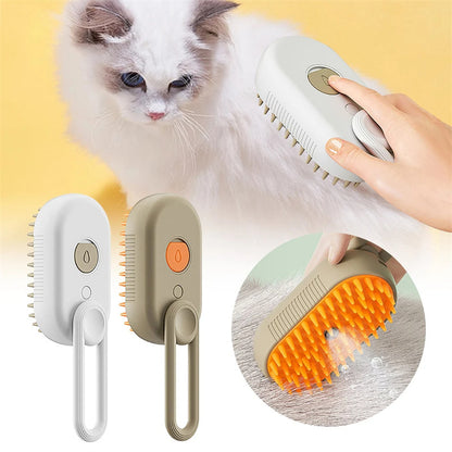 SteamGroom Pro™ — 3-in-1 Electric Steam Pet Brush