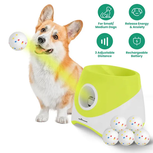 Automatic Dog Ball Launcher — Rechargeable Interactive Fetch Toy With 3 Distance Settings