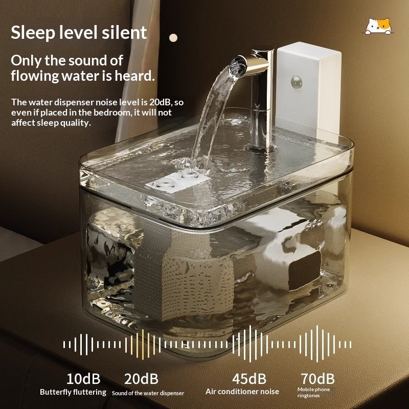 Smart Cat Water Fountain — Wireless Sensor, 1.5L Automatic Pet Drinking Dispenser