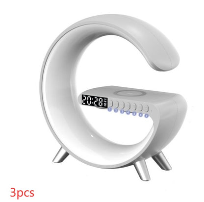 G-Shaped Smart LED Lamp — Bluetooth Speaker, Wireless Charger & Atmosphere Light