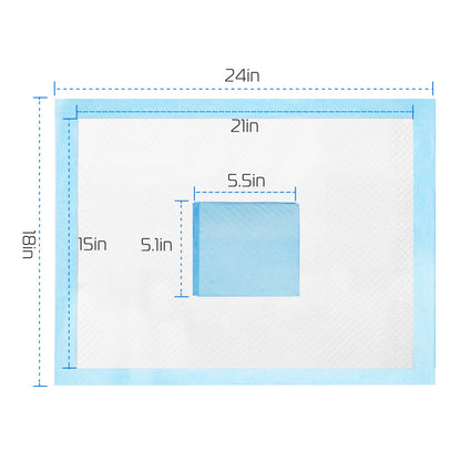 Dog Training Pads — 50 Pcs Puppy Pee Pads & Cat Wee Mats (24" x 18")