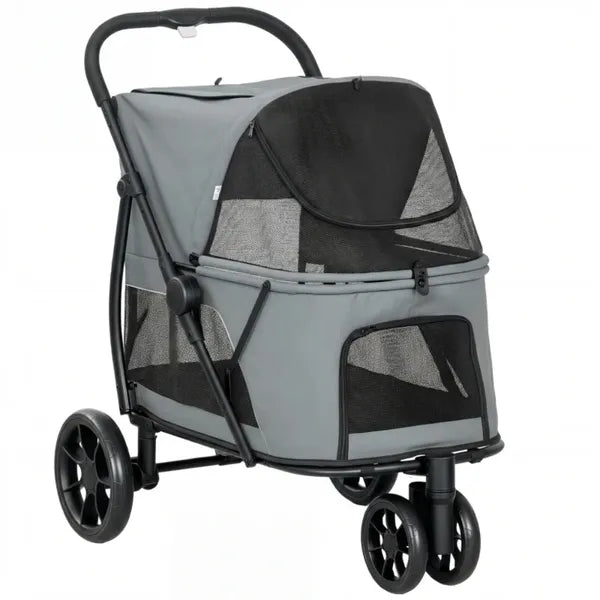 Hunde- & Tierkinderwagen – geländegängige Räder, faltbar und geräumig für Hunde bis zu 20 kg