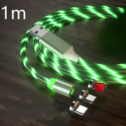 Magnetic LED Charging Cable — iPhone, Micro USB, Type-C & 3-in-1