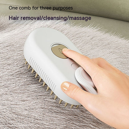 SteamGroom Pro™ — 3-in-1 Electric Steam Pet Brush