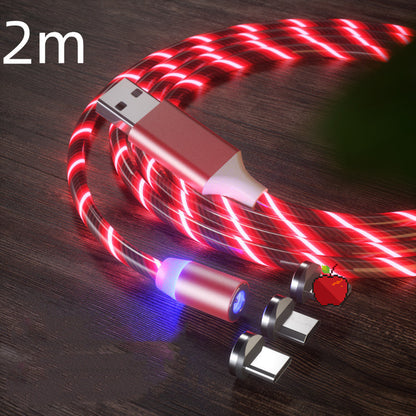Magnetic LED Charging Cable — iPhone, Micro USB, Type-C & 3-in-1