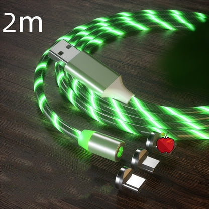 Magnetic LED Charging Cable — iPhone, Micro USB, Type-C & 3-in-1