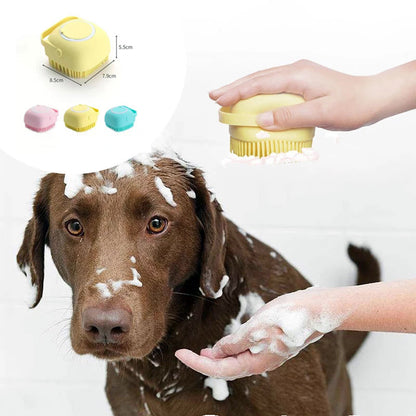 Silikon Tier Badebürste & Massagehandschuh – Shampoo Spender für Hunde & Katzen