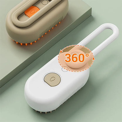 SteamGroom Pro™ — 3-in-1 Electric Steam Pet Brush