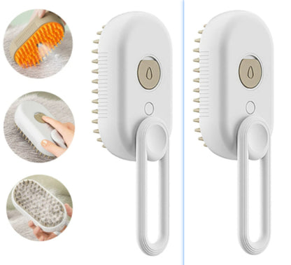 SteamGroom Pro™ — 3-in-1 Electric Steam Pet Brush