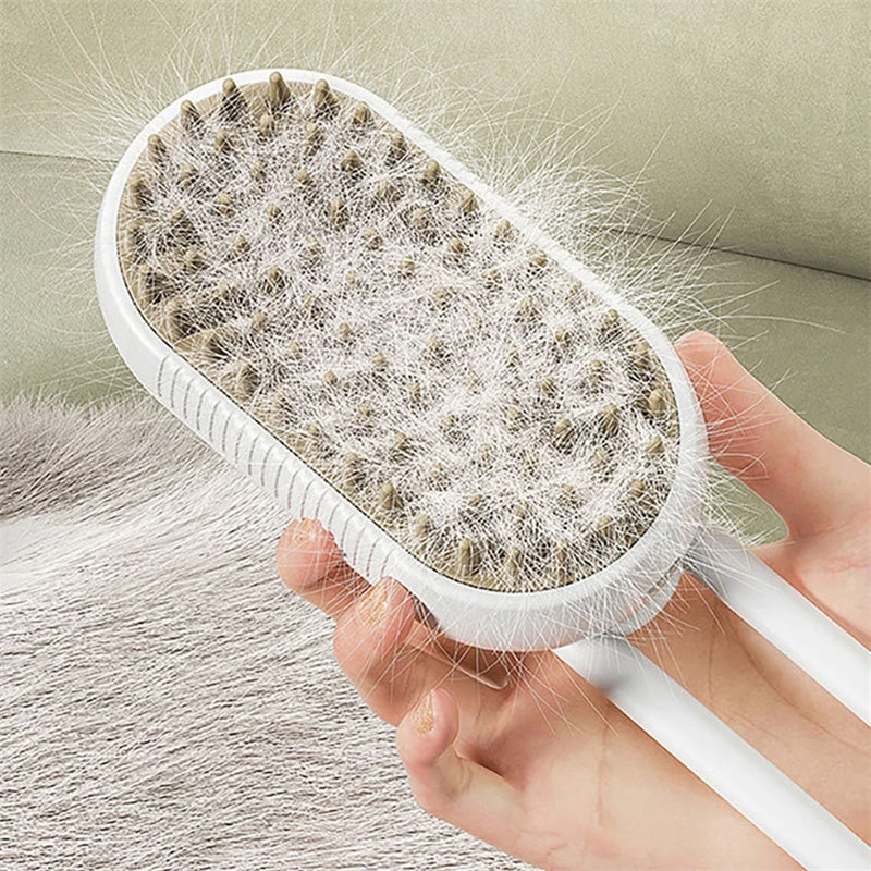 SteamGroom Pro™ — 3-in-1 Electric Steam Pet Brush