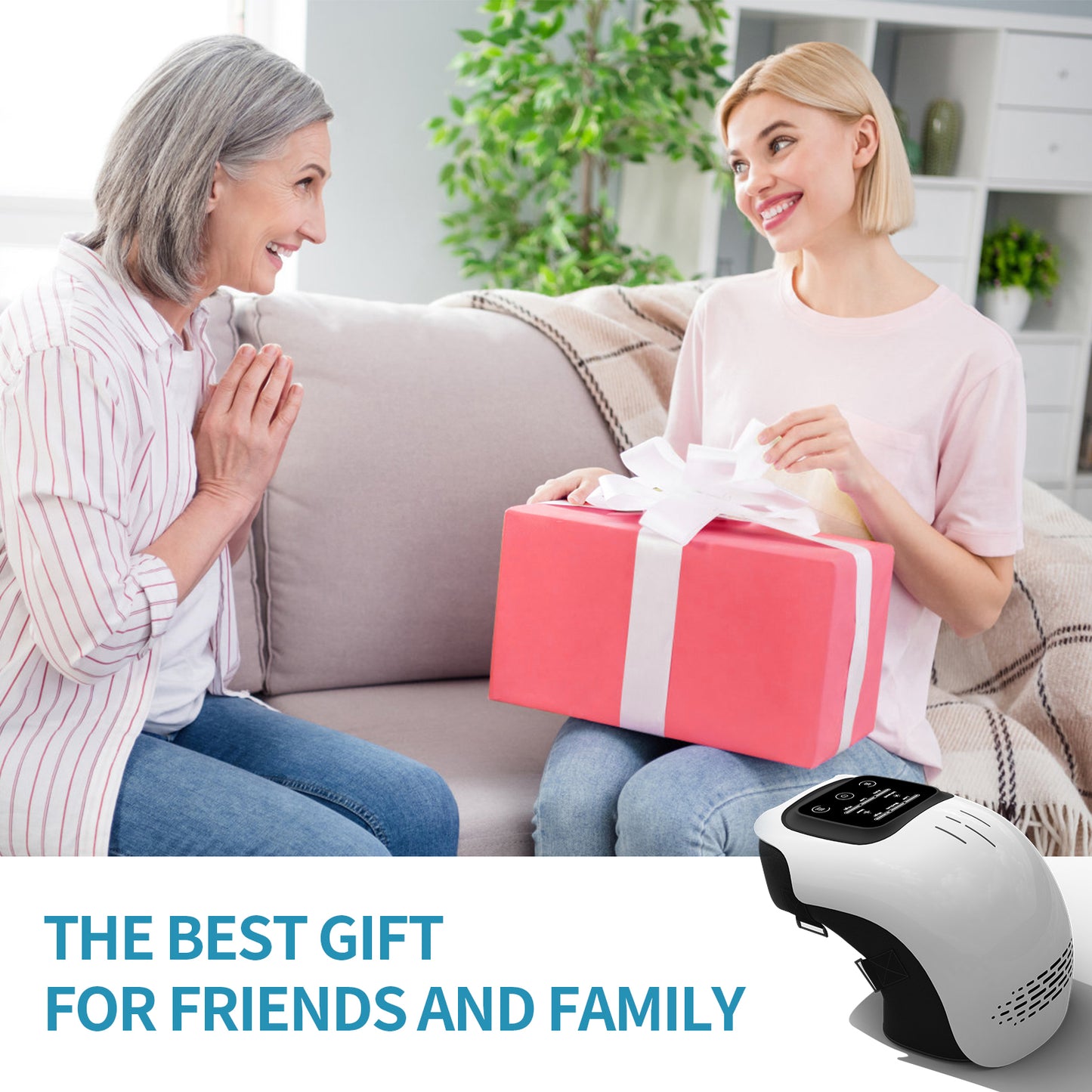 Electric Knee Massager — Infrared Heat, Vibration & Laser Pain Relief Device