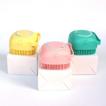 Silikon Tier Badebürste & Massagehandschuh – Shampoo Spender für Hunde & Katzen